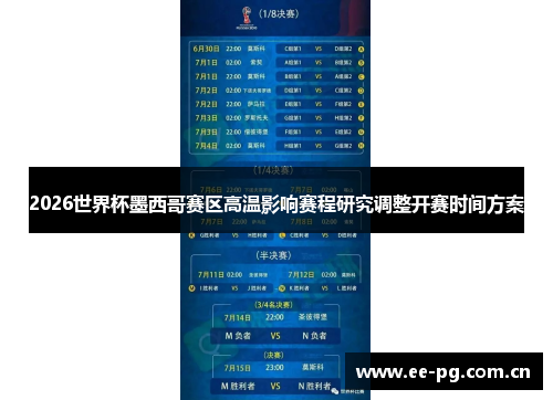 2026世界杯墨西哥赛区高温影响赛程研究调整开赛时间方案